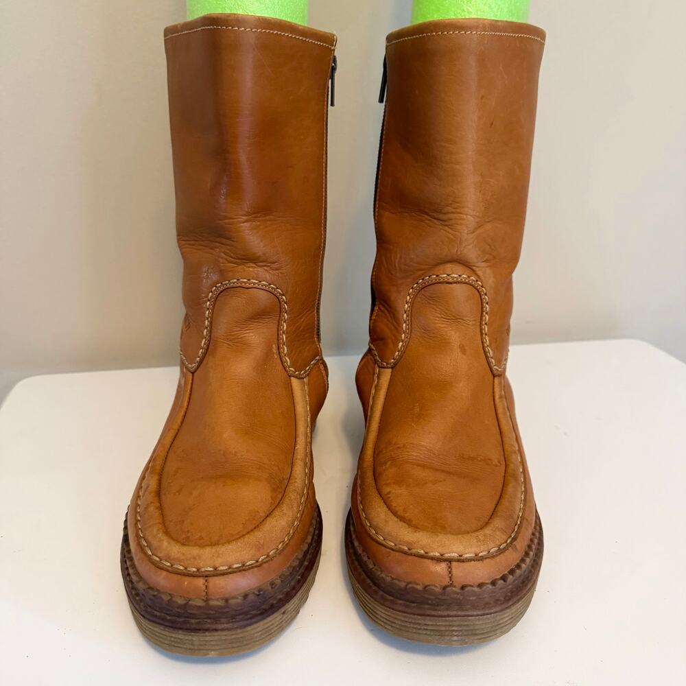 Salamander Mid Calf Boots Mens 12 Brown Leather Wool Lined Winter Outdoor Warm - Picture 10 of 14